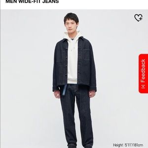 Uniqlo Men wide fit jeans (tapered)